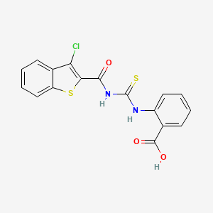 2-[({[(3-chloro-1-benzothien-2-yl)carbonyl]amino}carbonothioyl)amino]benzoic acid