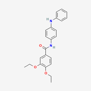 molecular formula C23H24N2O3 B3633521 N-(4-anilinophenyl)-3,4-diethoxybenzamide 