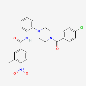 N-{2-[4-(4-chlorobenzoyl)-1-piperazinyl]phenyl}-3-methyl-4-nitrobenzamide