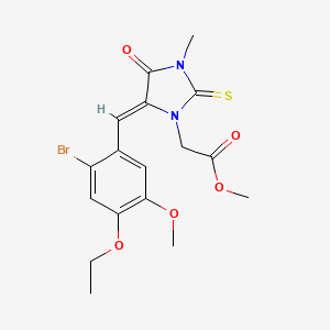 methyl [5-(2-bromo-4-ethoxy-5-methoxybenzylidene)-3-methyl-4-oxo-2-thioxo-1-imidazolidinyl]acetate