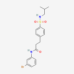 N-(3-bromophenyl)-3-[4-(2-methylpropylsulfamoyl)phenyl]propanamide