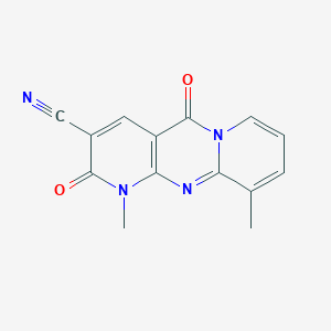 molecular formula C14H10N4O2 B363363 1,10-dimethyl-2,5-dioxo-1,5-dihydro-2H-dipyrido[1,2-a:2,3-d]pyrimidine-3-carbonitrile CAS No. 879947-81-6