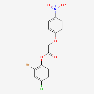 2-bromo-4-chlorophenyl (4-nitrophenoxy)acetate