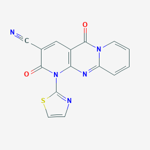 molecular formula C15H7N5O2S B363365 2,5-dioxo-1-(1,3-thiazol-2-yl)-1,5-dihydro-2H-dipyrido[1,2-a:2',3'-d]pyrimidine-3-carbonitrile CAS No. 879955-40-5