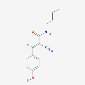 molecular formula C14H16N2O2 B363366 (2E)-N-butyl-2-cyano-3-(4-hydroxyphenyl)prop-2-enamide CAS No. 444683-94-7