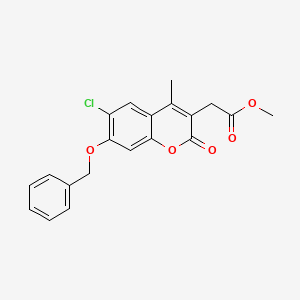 molecular formula C20H17ClO5 B3633667 methyl [7-(benzyloxy)-6-chloro-4-methyl-2-oxo-2H-chromen-3-yl]acetate 