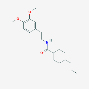 4-butyl-N-[2-(3,4-dimethoxyphenyl)ethyl]cyclohexanecarboxamide