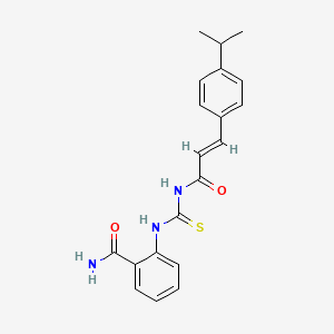 2-[({[3-(4-isopropylphenyl)acryloyl]amino}carbonothioyl)amino]benzamide