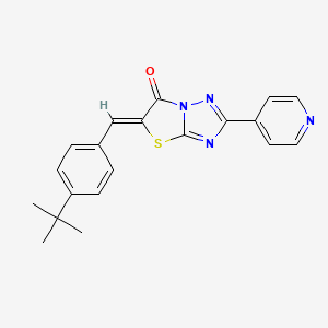 molecular formula C20H18N4OS B3633678 5-(4-tert-butylbenzylidene)-2-(4-pyridinyl)[1,3]thiazolo[3,2-b][1,2,4]triazol-6(5H)-one 