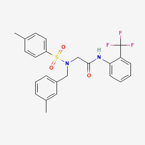 2-[(3-methylphenyl)methyl-(4-methylphenyl)sulfonylamino]-N-[2-(trifluoromethyl)phenyl]acetamide