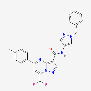 N-(1-benzyl-1H-pyrazol-4-yl)-7-(difluoromethyl)-5-(4-methylphenyl)pyrazolo[1,5-a]pyrimidine-3-carboxamide