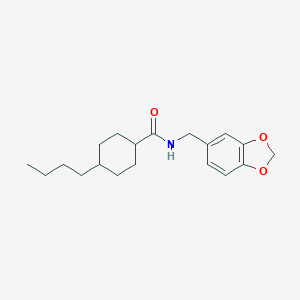 molecular formula C19H27NO3 B363371 N-(1,3-benzodioxol-5-ylmethyl)-4-butylcyclohexanecarboxamide CAS No. 714261-74-2