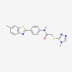 N~1~-[4-(6-METHYL-1,3-BENZOTHIAZOL-2-YL)PHENYL]-2-[(4-METHYL-4H-1,2,4-TRIAZOL-3-YL)SULFANYL]ACETAMIDE