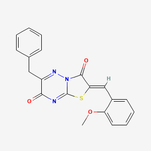 molecular formula C20H15N3O3S B3633742 6-benzyl-2-(2-methoxybenzylidene)-7H-[1,3]thiazolo[3,2-b][1,2,4]triazine-3,7(2H)-dione 