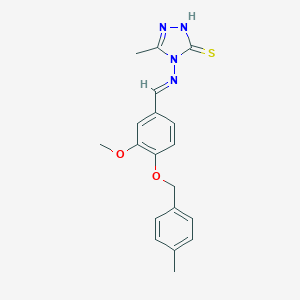 4-({3-methoxy-4-[(4-methylbenzyl)oxy]benzylidene}amino)-5-methyl-4H-1,2,4-triazol-3-yl hydrosulfide