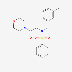 4-methyl-N-[(3-methylphenyl)methyl]-N-(2-morpholin-4-yl-2-oxoethyl)benzenesulfonamide