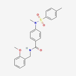 molecular formula C23H24N2O4S B3633776 N-(2-methoxybenzyl)-4-{methyl[(4-methylphenyl)sulfonyl]amino}benzamide 