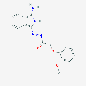 N'-(3-amino-1H-isoindol-1-ylidene)-2-(2-ethoxyphenoxy)acetohydrazide