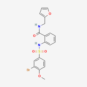 2-(3-BROMO-4-METHOXYBENZENESULFONAMIDO)-N-[(FURAN-2-YL)METHYL]BENZAMIDE