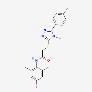 N-(4-iodo-2,6-dimethylphenyl)-2-{[4-methyl-5-(4-methylphenyl)-4H-1,2,4-triazol-3-yl]sulfanyl}acetamide