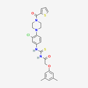 N-({3-chloro-4-[4-(thiophen-2-ylcarbonyl)piperazin-1-yl]phenyl}carbamothioyl)-2-(3,5-dimethylphenoxy)acetamide