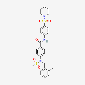 4-[(2-methylbenzyl)(methylsulfonyl)amino]-N-[4-(piperidin-1-ylsulfonyl)phenyl]benzamide