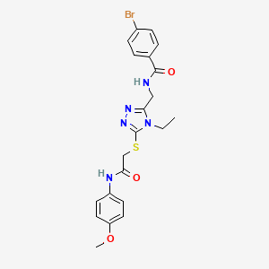 4-bromo-N-{[4-ethyl-5-({2-[(4-methoxyphenyl)amino]-2-oxoethyl}sulfanyl)-4H-1,2,4-triazol-3-yl]methyl}benzamide