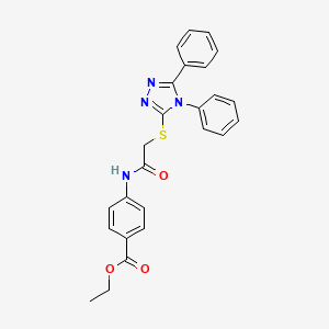 ethyl 4-({[(4,5-diphenyl-4H-1,2,4-triazol-3-yl)sulfanyl]acetyl}amino)benzoate