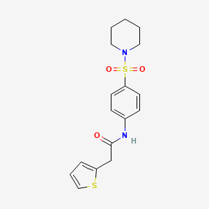 N-[4-(piperidine-1-sulfonyl)phenyl]-2-(thiophen-2-yl)acetamide