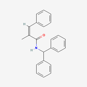 molecular formula C23H21NO B3633949 (Z)-N-BENZHYDRYL-2-METHYL-3-PHENYL-2-PROPENAMIDE 