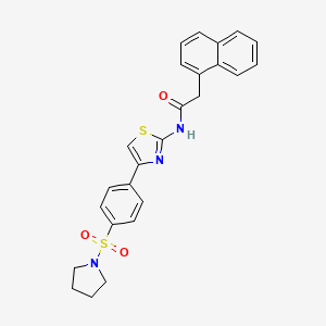 2-(1-naphthyl)-N-{4-[4-(1-pyrrolidinylsulfonyl)phenyl]-1,3-thiazol-2-yl}acetamide