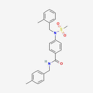 N-(4-methylbenzyl)-4-[(2-methylbenzyl)(methylsulfonyl)amino]benzamide