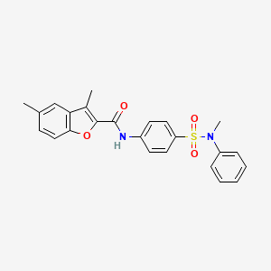 3,5-dimethyl-N-{4-[methyl(phenyl)sulfamoyl]phenyl}-1-benzofuran-2-carboxamide