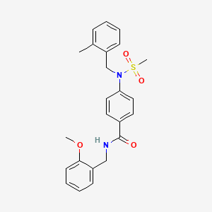 molecular formula C24H26N2O4S B3633972 N-(2-methoxybenzyl)-4-[(2-methylbenzyl)(methylsulfonyl)amino]benzamide 