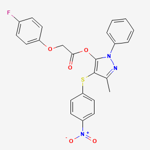 [5-Methyl-4-(4-nitrophenyl)sulfanyl-2-phenylpyrazol-3-yl] 2-(4-fluorophenoxy)acetate