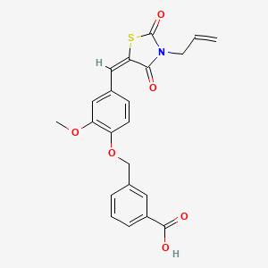 3-({4-[(3-allyl-2,4-dioxo-1,3-thiazolidin-5-ylidene)methyl]-2-methoxyphenoxy}methyl)benzoic acid