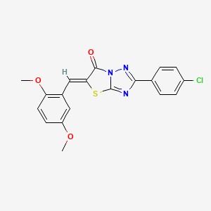 2-(4-chlorophenyl)-5-(2,5-dimethoxybenzylidene)[1,3]thiazolo[3,2-b][1,2,4]triazol-6(5H)-one