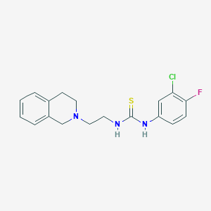 1-(3-Chloro-4-fluorophenyl)-3-[2-(1,2,3,4-tetrahydroisoquinolin-2-YL)ethyl]thiourea