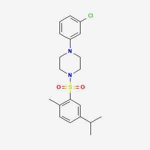 molecular formula C20H25ClN2O2S B3634096 4-(3-Chlorophenyl)-1-{[2-methyl-5-(methylethyl)phenyl]sulfonyl}piperazine 