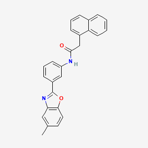 N-[3-(5-methyl-1,3-benzoxazol-2-yl)phenyl]-2-naphthalen-1-ylacetamide