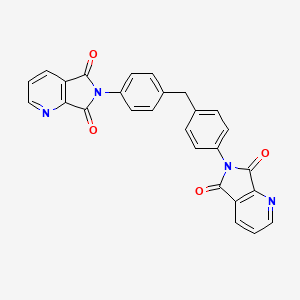 molecular formula C27H16N4O4 B3634109 6-{4-[(4-{5,7-DIOXO-5H,6H,7H-PYRROLO[3,4-B]PYRIDIN-6-YL}PHENYL)METHYL]PHENYL}-5H,6H,7H-PYRROLO[3,4-B]PYRIDINE-5,7-DIONE 