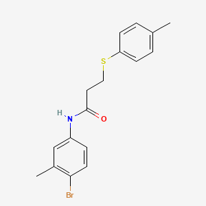 N-(4-bromo-3-methylphenyl)-3-[(4-methylphenyl)thio]propanamide