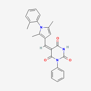 5-{[2,5-dimethyl-1-(2-methylphenyl)-1H-pyrrol-3-yl]methylene}-1-phenyl-2,4,6(1H,3H,5H)-pyrimidinetrione