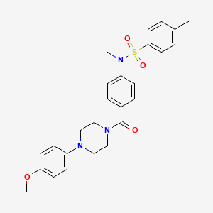 N-(4-{[4-(4-methoxyphenyl)piperazin-1-yl]carbonyl}phenyl)-N,4-dimethylbenzenesulfonamide