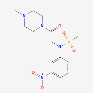 molecular formula C14H20N4O5S B3634192 N-[2-(4-methyl-1-piperazinyl)-2-oxoethyl]-N-(3-nitrophenyl)methanesulfonamide 