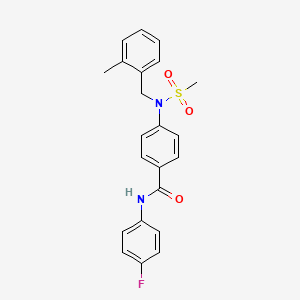 N-(4-fluorophenyl)-4-[(2-methylbenzyl)(methylsulfonyl)amino]benzamide