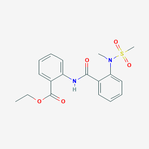 molecular formula C18H20N2O5S B3634203 ethyl 2-({2-[methyl(methylsulfonyl)amino]benzoyl}amino)benzoate 