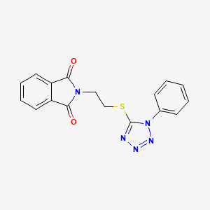 molecular formula C17H13N5O2S B3634209 2-[2-(1-Phenyltetrazol-5-yl)sulfanylethyl]isoindole-1,3-dione 