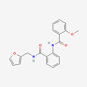 molecular formula C20H18N2O4 B3634211 N-{2-[(furan-2-ylmethyl)carbamoyl]phenyl}-2-methoxybenzamide 