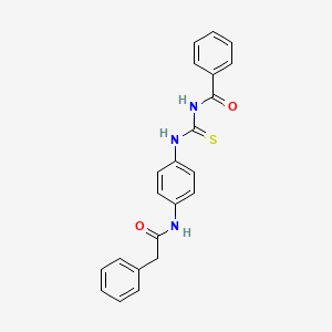 molecular formula C22H19N3O2S B3634229 N-({4-[(phenylacetyl)amino]phenyl}carbamothioyl)benzamide 